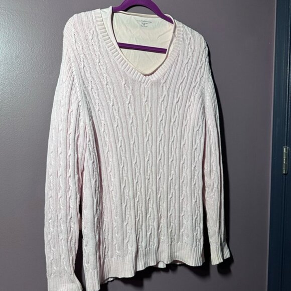Croft & Barrow Light Pink V-Neck Sweater and TShirt - Picture 3 of 8